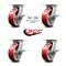Service Caster 6 Inch Poly on Cast Iron Caster Set with Roller Bearing 4 Brake 2 Swivel Lock SCC-35S620-PUR-RS-SLB-BSL-2-SLB-2 - alternate 4